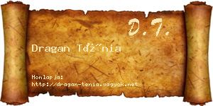 Dragan Ténia névjegykártya